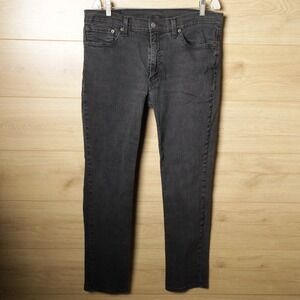 Levi's 511 Slim Fit Dark Wash Jeans Mens Size 36x30 Button Fly Cotton Blend